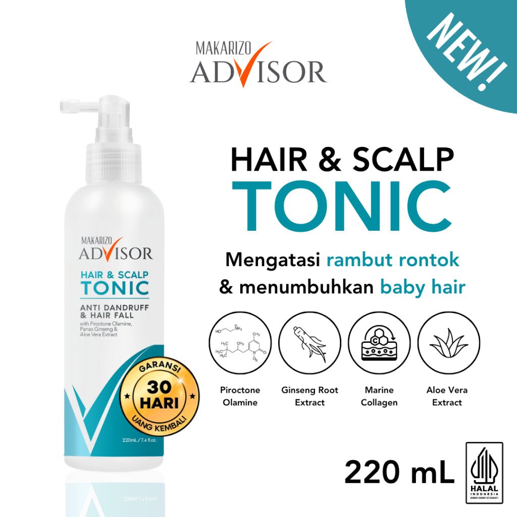 Makarizo Advisor Anti-Hair Fall Defense Hair & Scalp Tonic 220 mL & 240 mL