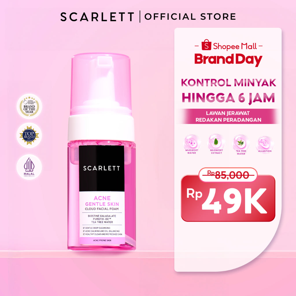 Scarlett Whitening Acne Cloud Facial Foam