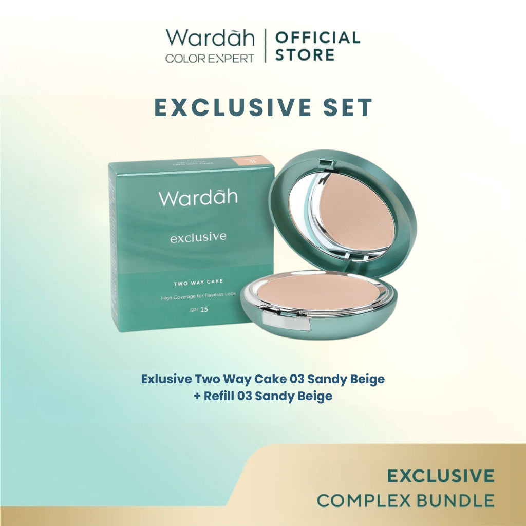 [BUNDLE] WARDAH Exclusive Two Way Cake & Refill - Two Way Cake - TWC - Refill TWC - Bedak Padat Tahan Lama - Makeup