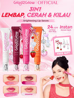 [NEW LAUNCH]Glad2Glow Natural Glowing Set Bundle 4in1-Brightening Moisturizer+Cleanser+lip serum+skin tint 10%Niacinamide skincare paket pembersih perawatan kulit mencerahkan warna kulit pelembab wajah all in 1g2glow official store