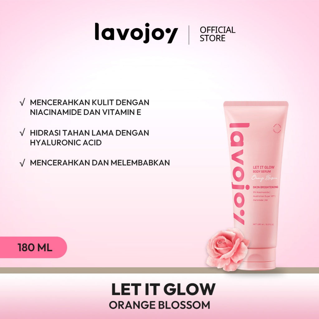 Lavojoy Let It Glow Body Serum Skin Brightening Upgraded Version | Body Lotion Untuk Mencerahkan Dan Melembabkan Kulit Dengan Niacinamide + Ceramide + Vitamin E