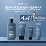 [PAKET CHAMPION RACING CARE - KAHF BUNDLE 4IN1 PAKET PERAWATAN DAILY USE ESSENTIALS : WAJAH CERAH & BADAN ANTI BAU] Paket Personal Care (Face Wash + Sunscreen Moisturizer + Body Wash + Deodorant) - Suitable for Daily Use