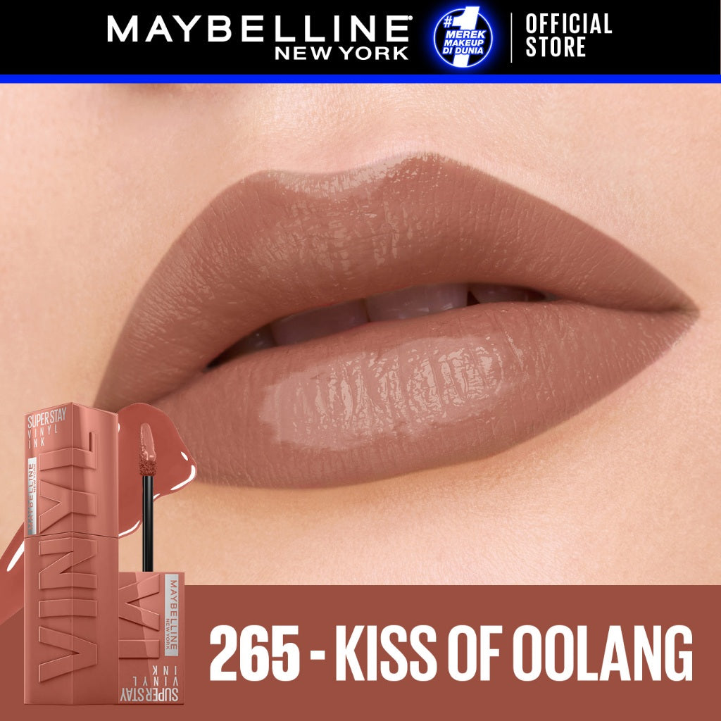 [4 NEW SHADES MILK TEA LIMITED EDITION] MAYBELLINE OFFICIAL Superstay Vinyl Ink 4.2 ml - Shiny Pigmented Liquid Lipstik Lipstick Make Up Lipcream Longlasting Waterproof Tahan Lama 16 Jam Lipstik Lipgloss Lipbalm Liptint