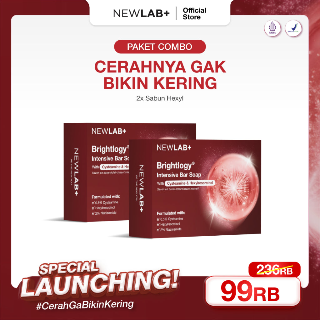 [PAKET HEMAT] NEWLAB Brightlogy Intensive Ultimate Soap Bar - Sabun Badan Memutihkan &  Mencerahhkan, Meratakan warna kulit dan lembap