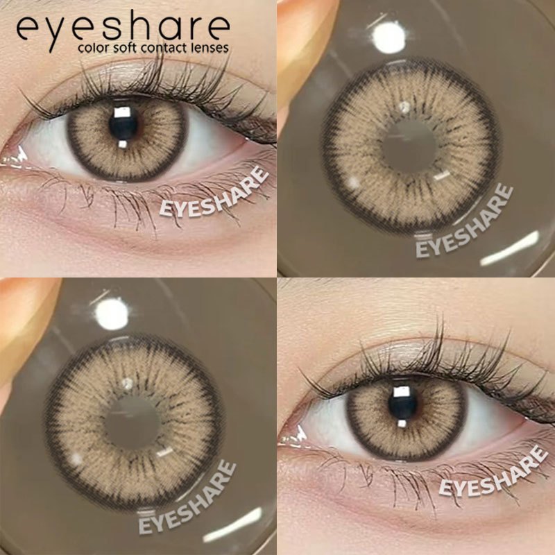 Eyeshare Softlens Big Eyes 14.5mm ALPS Brown 1 Pasang Lensa Kontak Softlen Gray