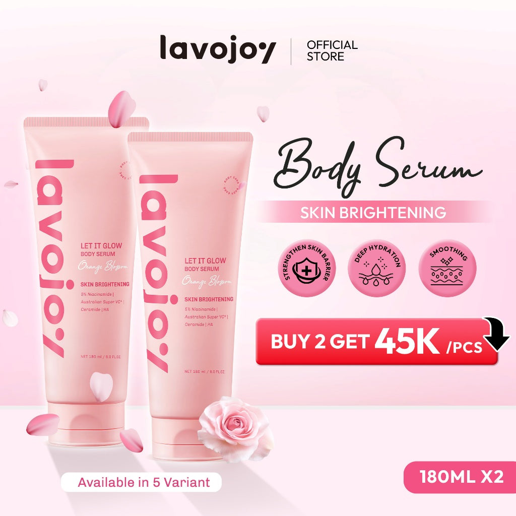 [BODY SERUM TWINPACK] Lavojoy Let It Glow Body Serum Skin Brightening Upgraded Version | Body Lotion Untuk Mencerahkan Dan Melembabkan Kulit Dengan Niacinamide + Ceramide + Vitamin E