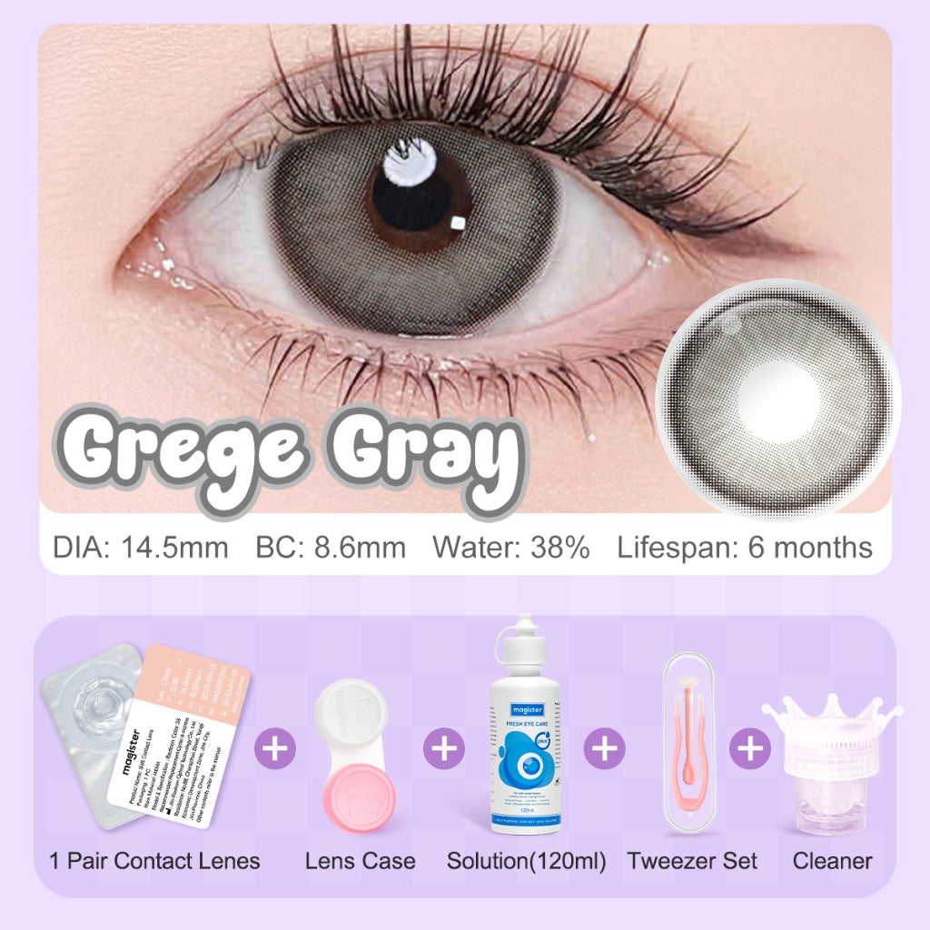 [Mata Besar Yang Polos]Magister Softlens 14.50MM Minus (0.00 s/d -6.00) Sepasang Softlens free Air softlens Stick Kit dan Lens cleaner