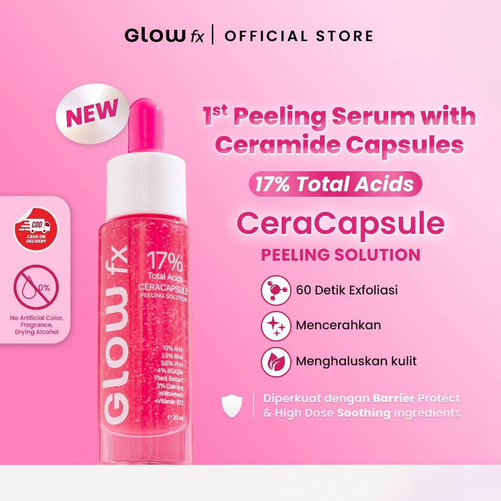 [Twin Pack] GLOW FX - 17% Total Acids CeraCapsule Peeling Solution Serum Exfoliasi Wajah Mencerahkan