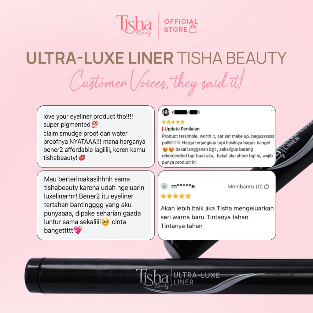Tisha Beauty Ultra Luxe Liner – Waterproof Matte Tears Proof 1.5g