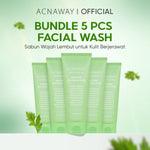 ACNAWAY Mugwort Gel Facial Wash - Acne Friendly Gentle Cleanser Sabun Cuci Muka Untuk Kulit Berjerawat Sensitif Wajah Bersih Tidak Kering Face Wash Sabun Muka Oil Control Fungal Acne Safe Skincare Daily Cleanser All Skin Type Facewash Pembersih Wajah