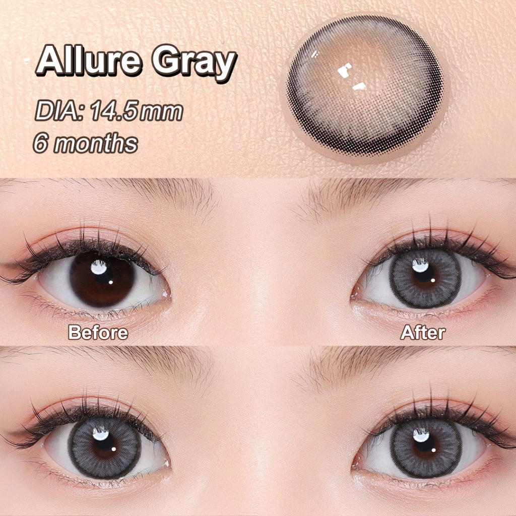 [Candy Brown Minus 8.00]Magister Softlens Berwarna Sepasang Big Eyes 14.5mm Candy Brown Allure Gray Softlens 6bulan