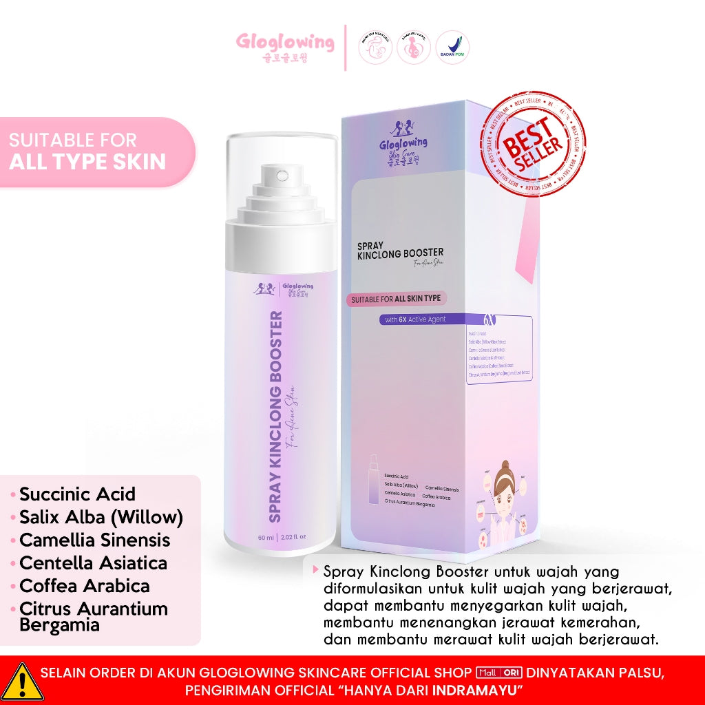 GLOGLOWING Spray Kinclong Booster / Facemist Powerhydra - 60mL