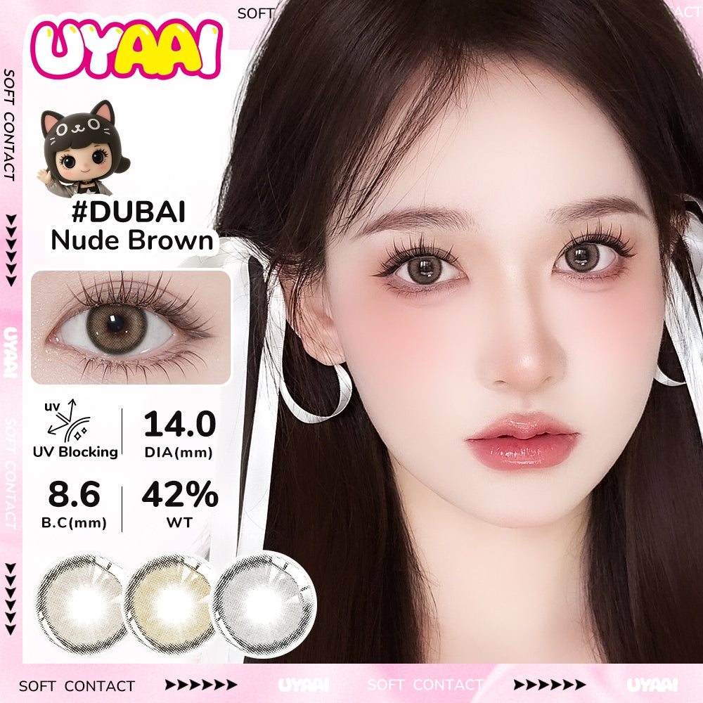 UYAAI softlens 14MM Minus 0.00 s/d -6.00 Mata Korea seri Classic Sepasang LENSA KONTAK  6Bulan