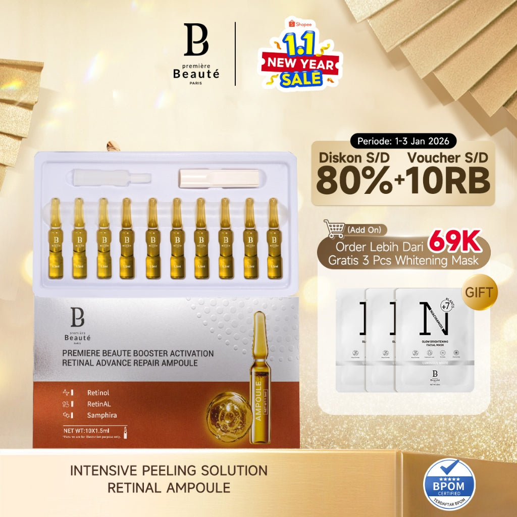 PREMIERE BEAUTE [New Formula] New Booster Activation RetinAL Advance Repair Ampoule  10x1.5ml Repair the Barrier RETINOL  SAMPHIRA COLLAGEN