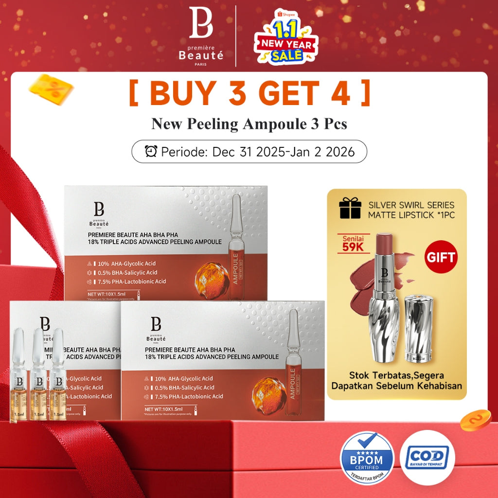 PREMIERE BEAUTE [NEW LAUNCH] [DAPAT 3] AHA BHA PHA 18% Triple Acids Advanced Peeling Ampoule REAL & EFFECTIVE High Dose Exfoliation ZERO OXIDATION Pore Refining