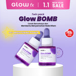 [Twin Pack] GLOW FX Glow Bomb Serum 20ml 19% Brightening Power - Serum Bekas Jerawat & Noda Hitam