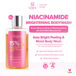 Noera Body Wash 15% Concentrated Brightening 10% Niacinamide 6% AHA Asta Bright & Moist | Sabun Mandi Dosting Cair Astaxanthin | Gentle Exfoliation Soap