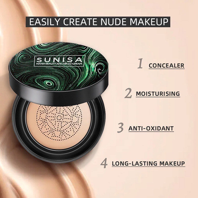 (ORI BPOM) SUNISA Air Cushion Foundation BB Cream Tahan Lama Full Coverage Waterproof 20ml