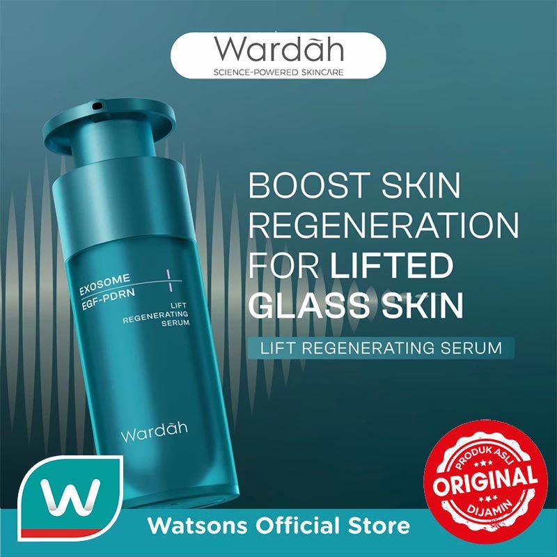 Wardah Exosome + PDRN Lift Regenerating Serum 30ml - Serum Wajah - Glass Skin, Serum Mencerahkan Wajah, Clinic Treatment Serum dengan Salmon DNA - Hifu Result - Glowing