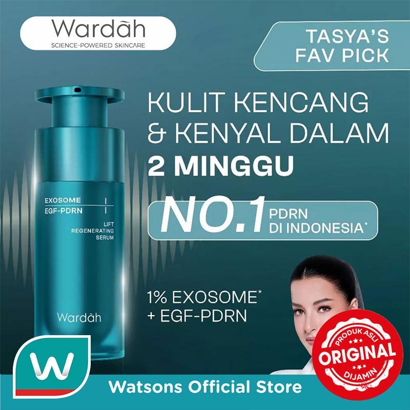 Wardah Exosome + PDRN Lift Regenerating Serum 30ml - Serum Wajah - Glass Skin, Serum Mencerahkan Wajah, Clinic Treatment Serum dengan Salmon DNA - Hifu Result - Glowing