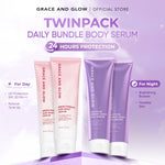 Grace and Glow Brightening Sun Body Serum Hand Body Lotion SPF 30 PA+++ | Body Sunscreen Sunblock Badan Anti UV with Arbutin + Bearberry | Lotion Tone Up Wangi Tahan Lama untuk Melembabkan Mencerahkan Kulit (Whitening & Moisturizing)