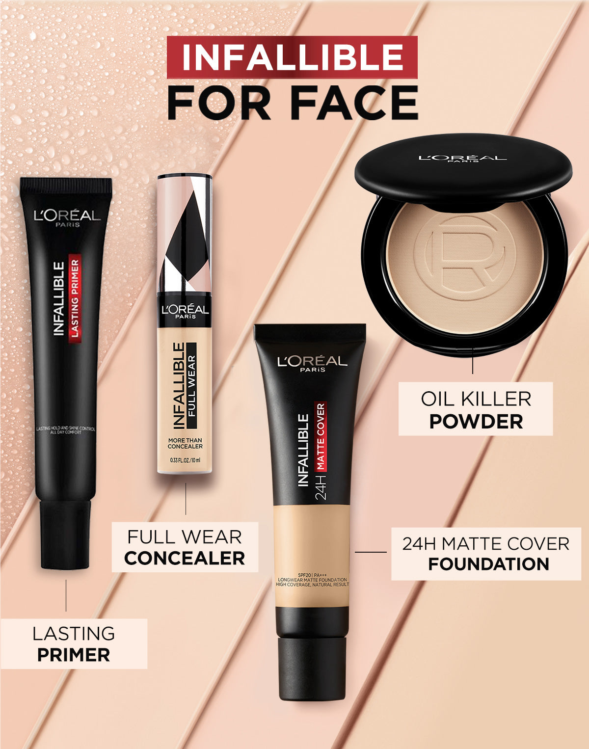 L'Oreal Paris Infallible Primer Make Up - 30ml - Bebas Kilap Tahan Lama Transferproof Waterproof    Primer Wajah Face Primer, Make Up, Makeup