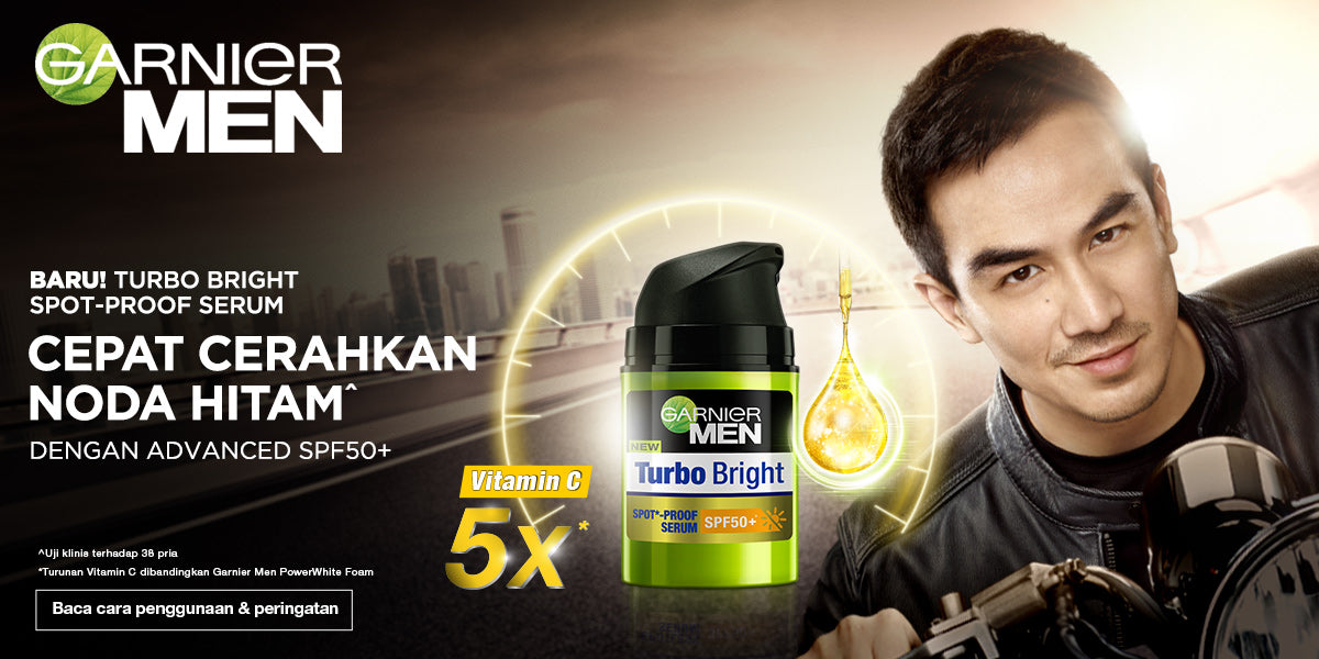 Garnier Men Turbo Bright Spot-Proof Serum SPF50+ Skin Care - 40ml |Brightening/Moisturizing/Sun Protection