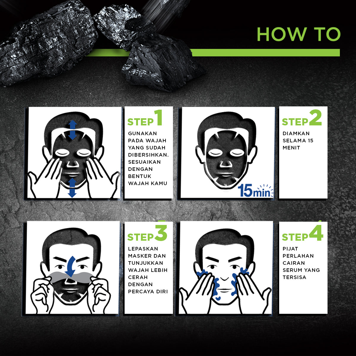 Garnier Men Power White XL Charcoal Tissue Mask Skin Care - 24ml