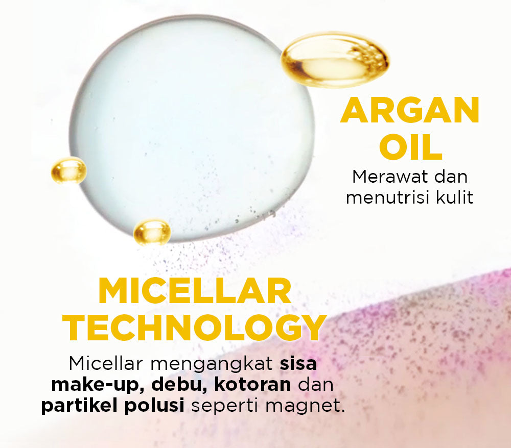 GARNIER Micellar Water Oil-Infused Skin Care 400ml Skincare Cleansing - Pembersih Wajah & Make up Waterproof untuk semua jenis kulit Micellar Cleansing Water