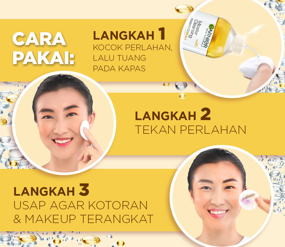 GARNIER Micellar Water Oil-Infused Skin Care 400ml Skincare Cleansing - Pembersih Wajah & Make up Waterproof untuk semua jenis kulit Micellar Cleansing Water