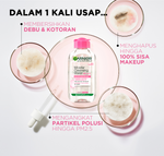 GARNIER Micellar Water Pink Skin Care 125ml Skincare Cleansing - Pembersih Wajah & Make up untuk Kulit Sensitif Micellar Cleansing Water