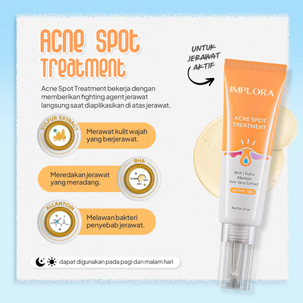 Implora Acne Spot Treatment | Antioksidan | Menenangkan Kulit Berjerawat | Pereda Jerawat