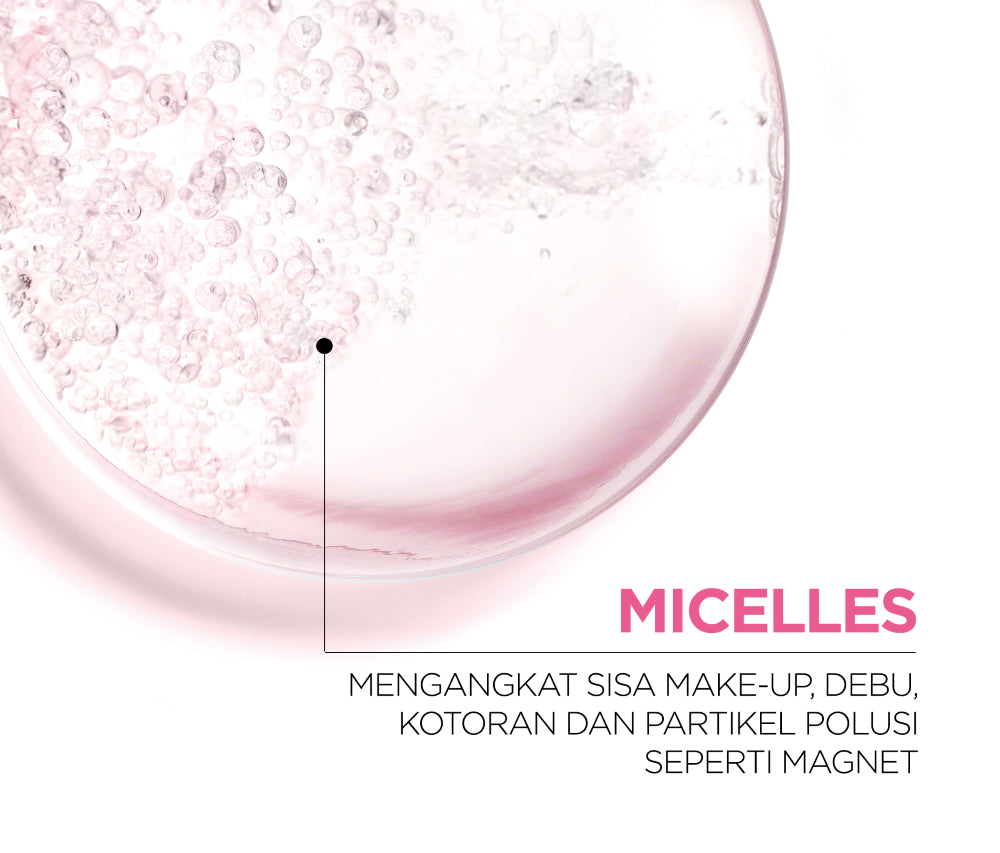 GARNIER Micellar Water Pink Skin Care 125ml Skincare Cleansing - Pembersih Wajah & Make up untuk Kulit Sensitif Micellar Cleansing Water