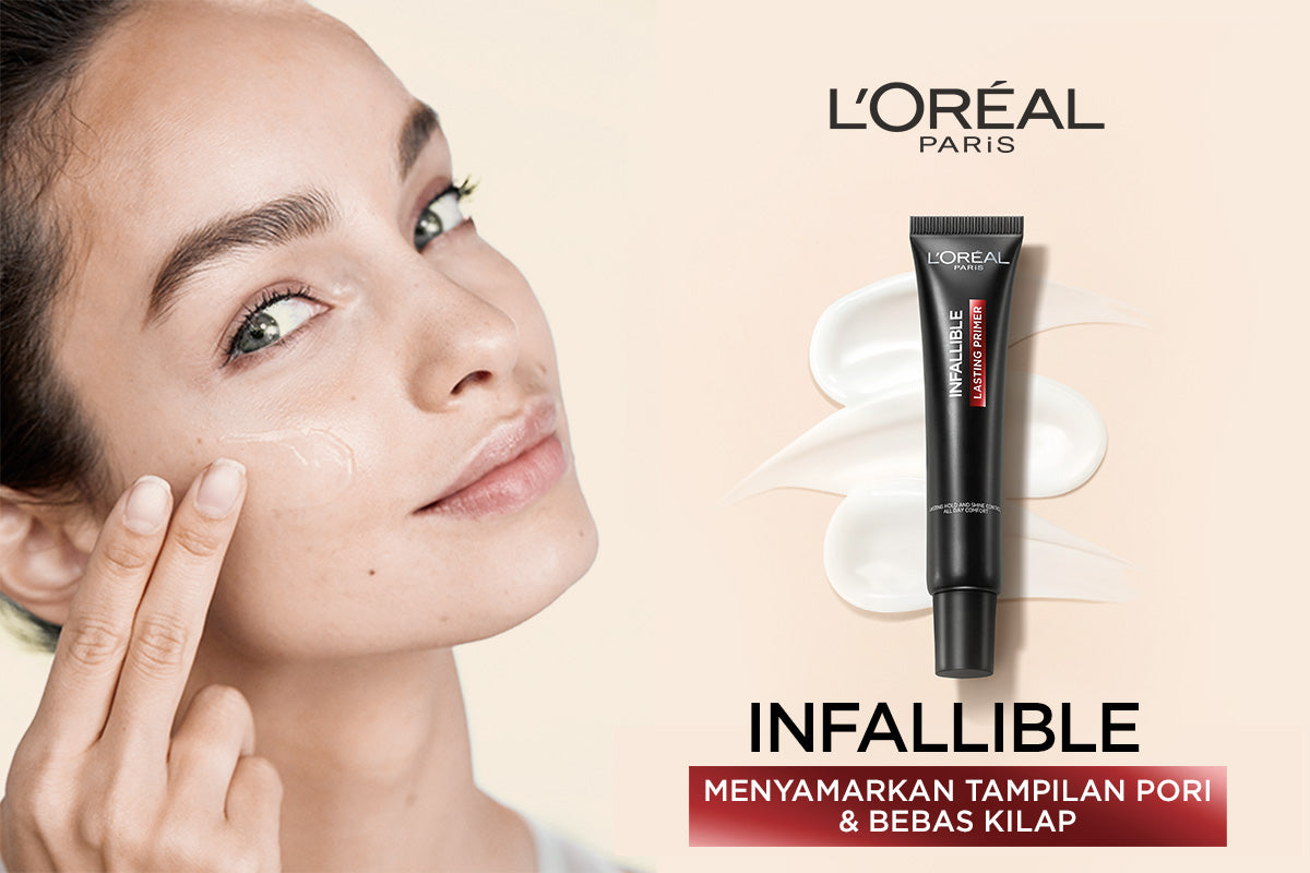 L'Oreal Paris Infallible Primer Make Up - 30ml - Bebas Kilap Tahan Lama Transferproof Waterproof    Primer Wajah Face Primer, Make Up, Makeup