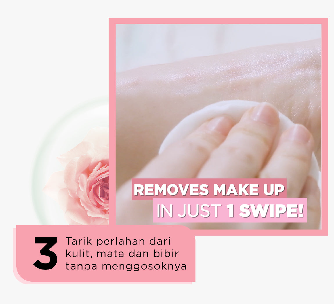 GARNIER Micellar Water Rose Skincare 400ml Skincare Cleansing - Pembersih Wajah & Make up Waterproof Air Mawar Cocok untuk semua jenis kulit Micellar Cleansing Water