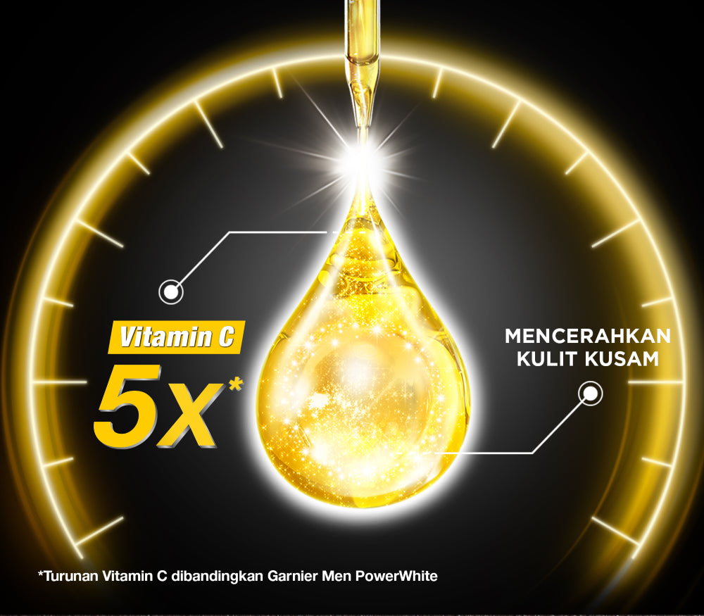 Garnier Men Turbo Bright Spot-Proof Serum SPF50+ Skin Care - 40ml |Brightening/Moisturizing/Sun Protection