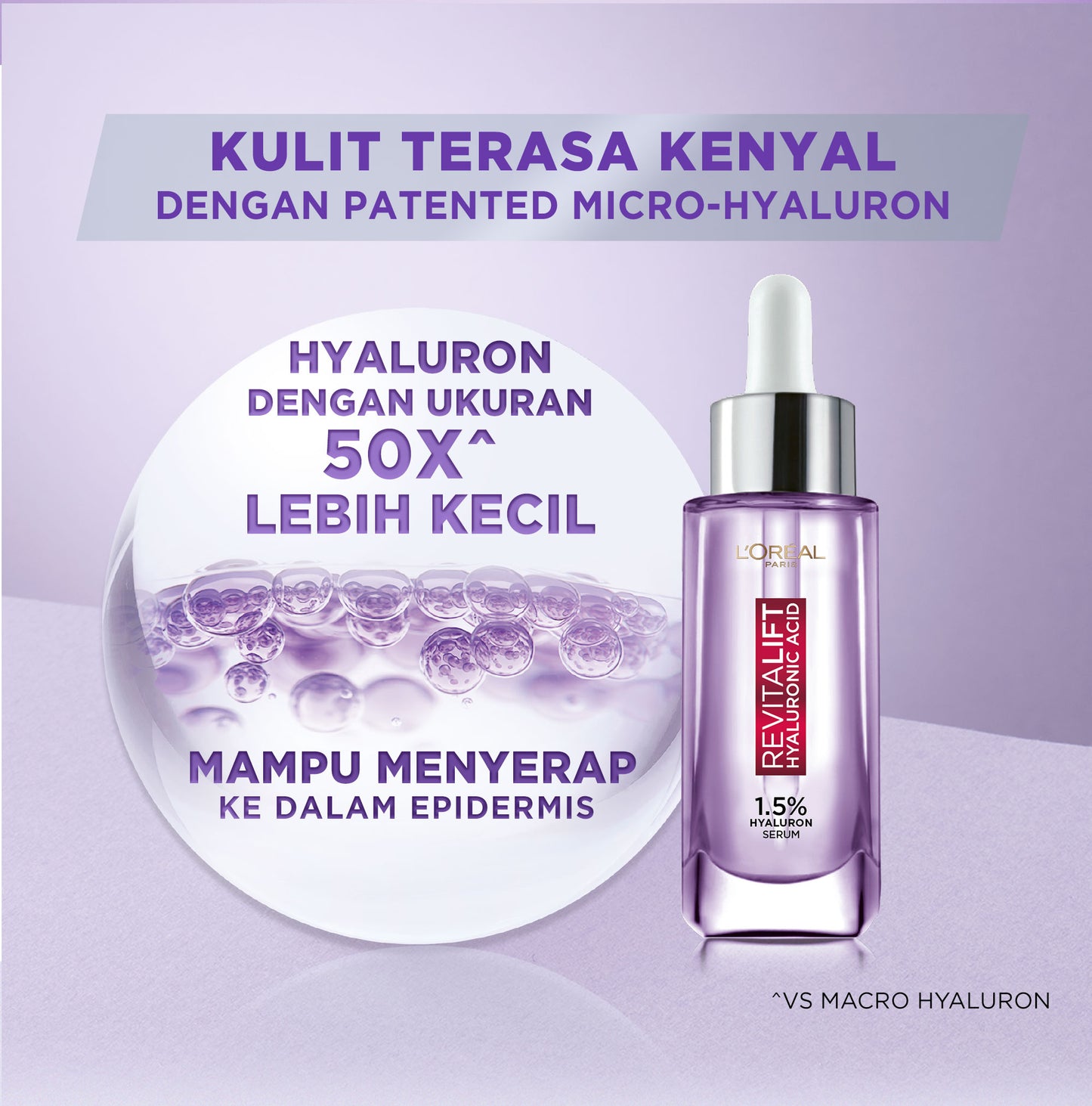 L'Oreal Paris Revitalift 1.5% Hyaluronic Acid Serum Skin Care - 15/30ml (Serum Wajah Untuk Kulit Lembab, Halus, dan Tampak Lebih Muda)