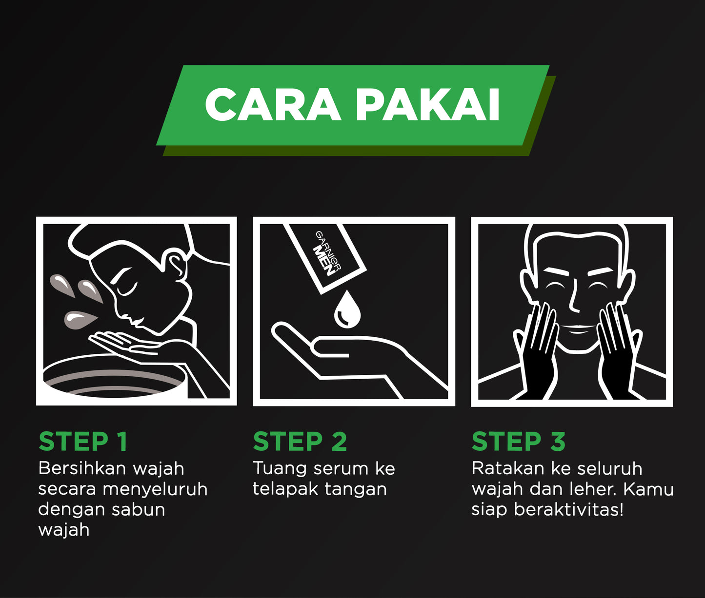 Garnier Men Turbo Bright Spot-Proof Serum SPF50+ Skin Care - 40ml |Brightening/Moisturizing/Sun Protection