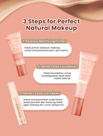 Hanasui Perfect Stay Foundation - Foundation Natural Matte Finish Menyamarkan Pori Pori Oil Control Tahan Lama
