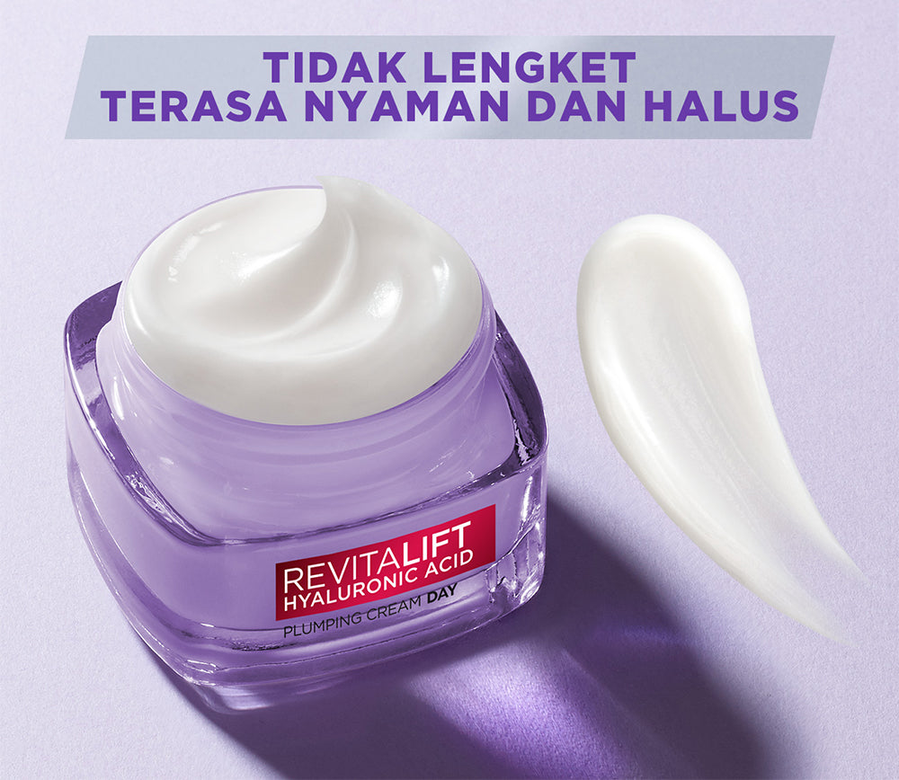 L'Oreal Paris Revitalift Hyaluronic Acid Plumping Moisturizer Day Cream Skin Care 50 ml & 15ml Kulit kering, Garis halus, Kerutan wajah, skin barrier   Anti aging skincare, Anti aging cream
