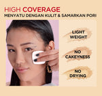 L’Oreal Paris Infallible Oil Killer High Coverage Powder Foundation Make Up - 6gr (Natural Matte & 24 Jam Oil Control)