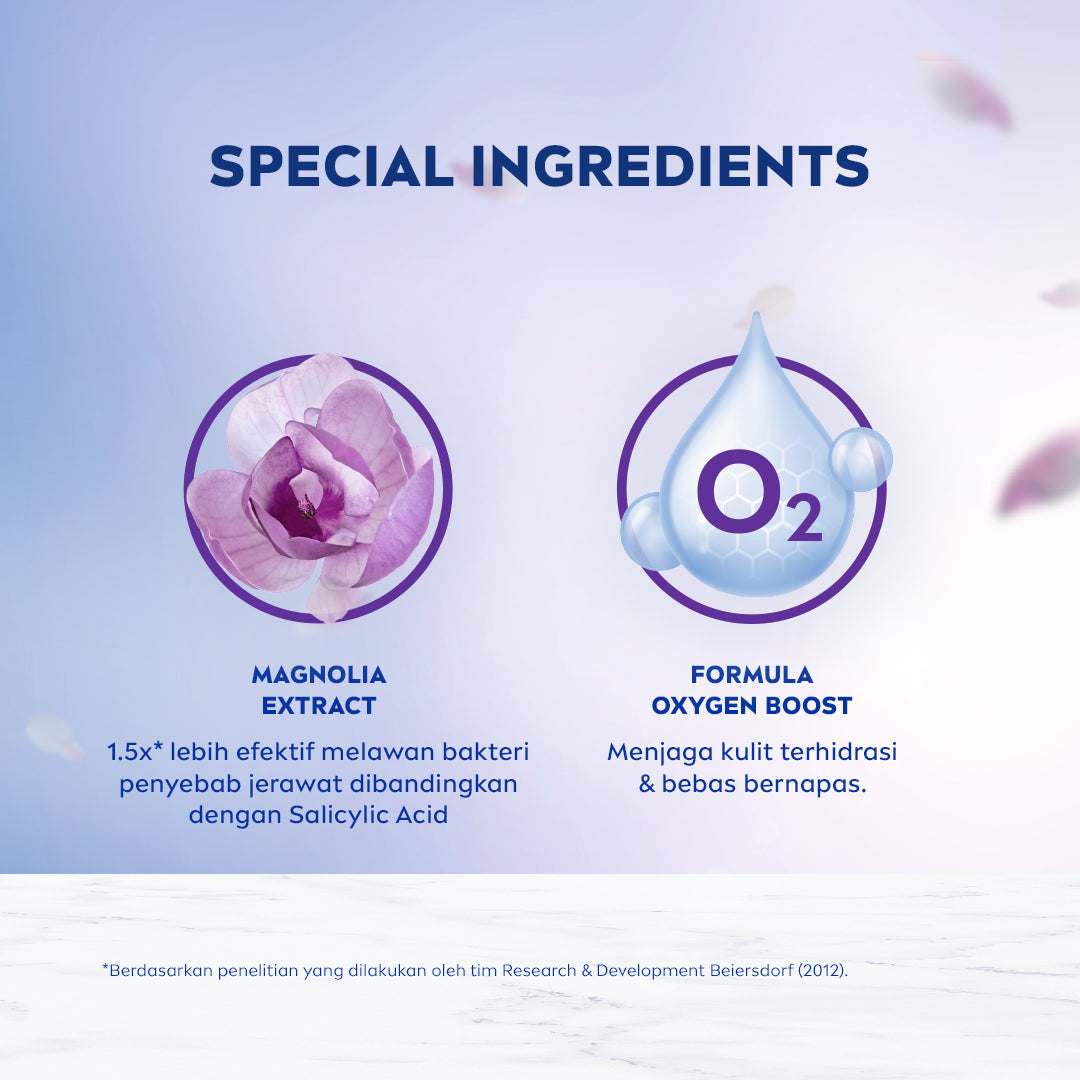 NIVEA Micellar Water MicellAir Oil & Acne Care 400ml - Pembersih make up aman untuk kulit berminyak jerawat sensitif oily acne prone skin penghapus riasan wajah double cleansing tanpa alkohol - Magnolia Bark Extract, 0% Alcohol
