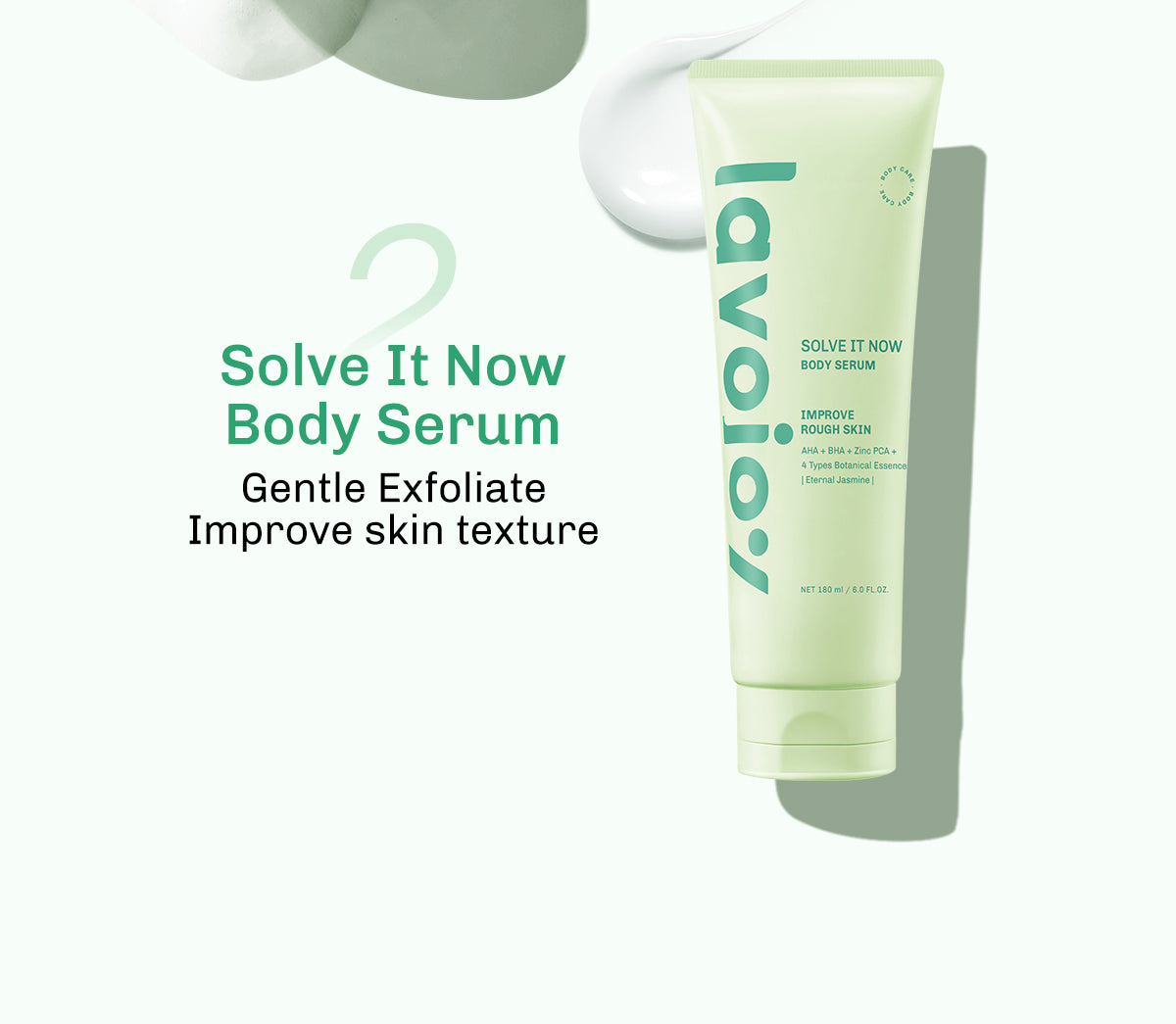 Lavojoy Solve It Now Body Serum | Body Lotion Untuk Melembabkan Kulit Sensitif,  Merawat Kulit Berjerawat, Menghaluskan Tekstur Kulit Kasar Dan Anti Jerawat | Mengandung Amino Acid, AHA, BHA Dan Zinc PCA