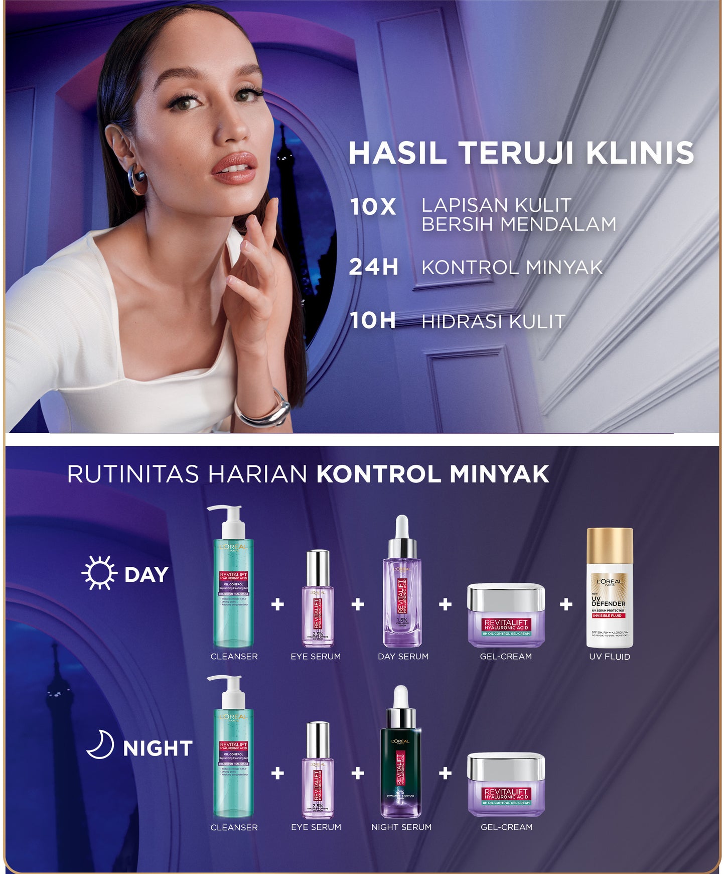 Revitalift Hyaluronic Acid Oil Control Replumping Cleansing Gel