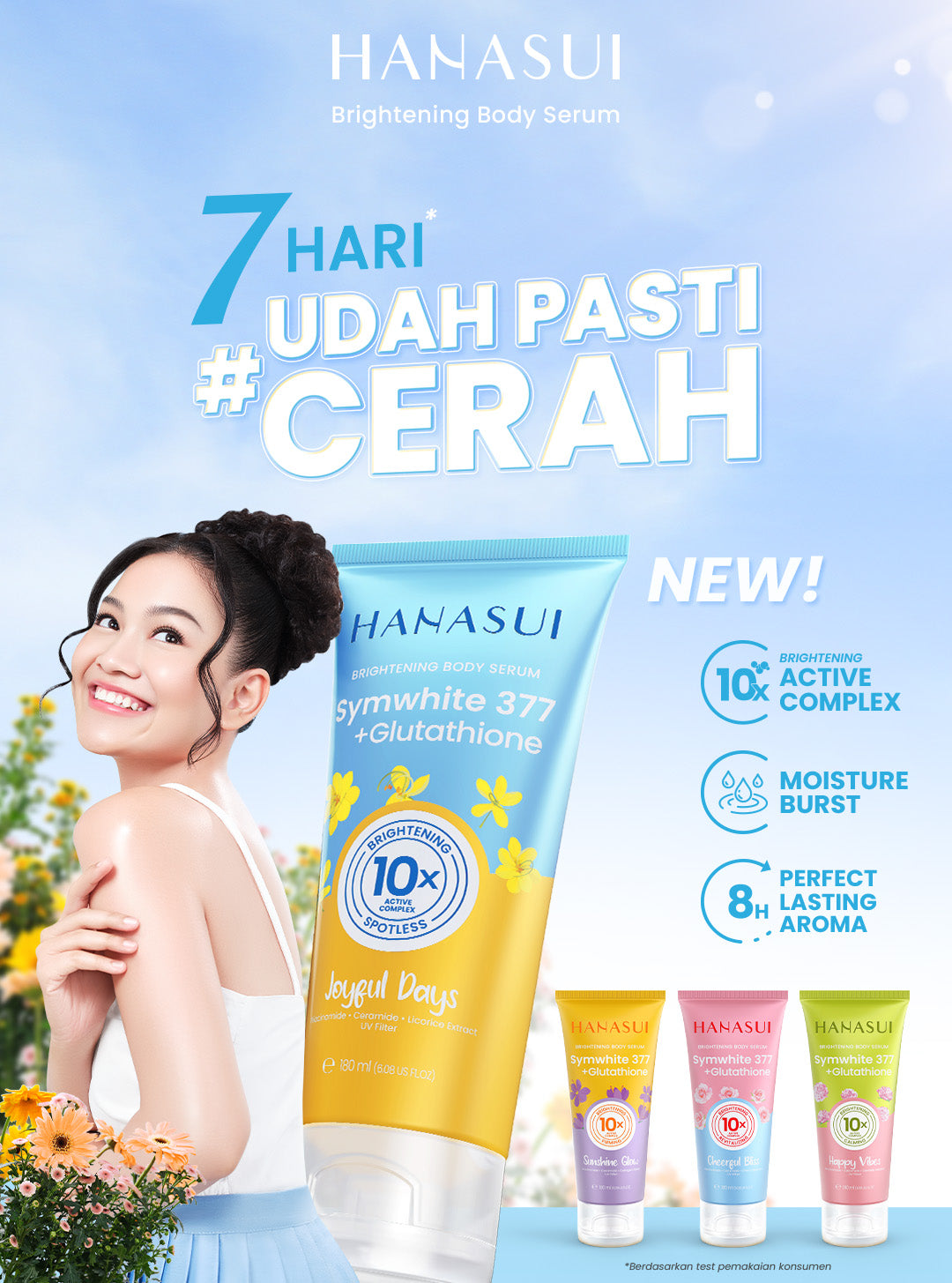 Hanasui Brightening Body Serum - Body Serum With Symwhite377 + Glutathione Mencerahkan & Menghidrasi Kulit