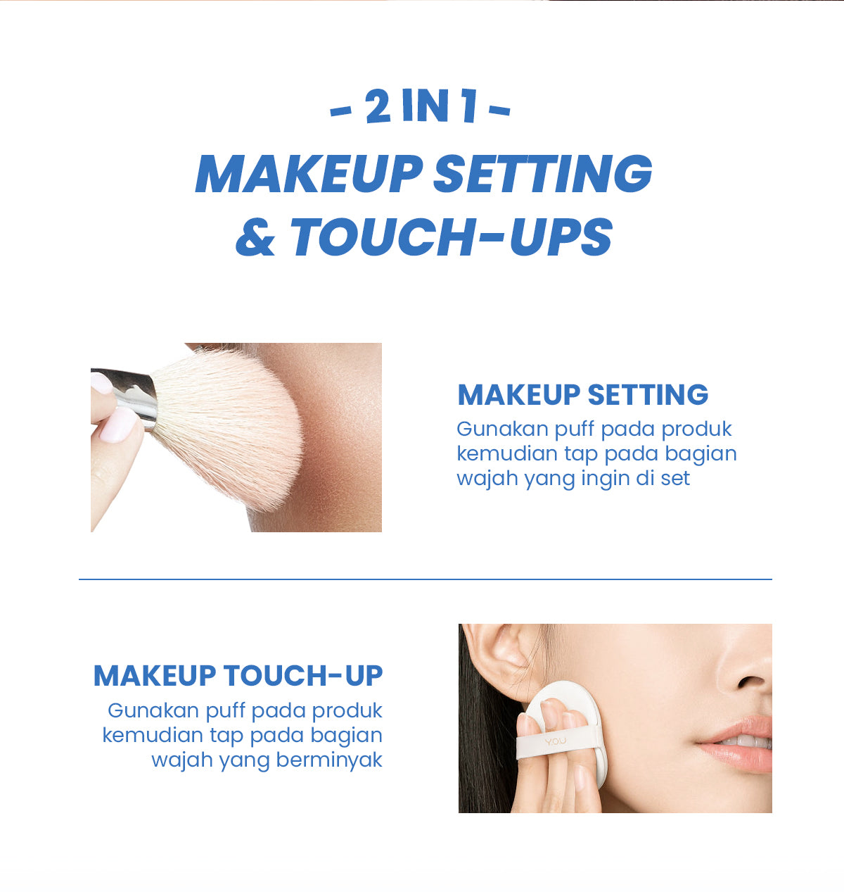 YOU Cloud Touch Invisible Setting Powder Oil Control No Sebum Bedak Wajah Kosmetik Powder