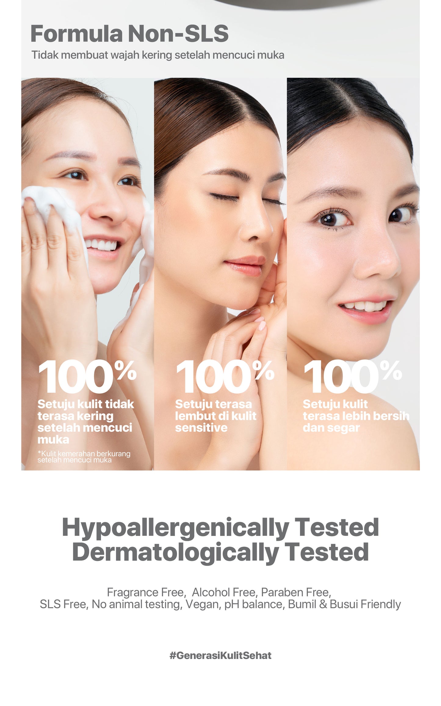 NPURE Cleanser Gel Noni 100ml / Sabun Muka Kulit Sensitif / Gentle Skin Cleanser / Pembersih Wajah Hypoallergenic / Eksim / Eczema / Semua Jenis Kulit