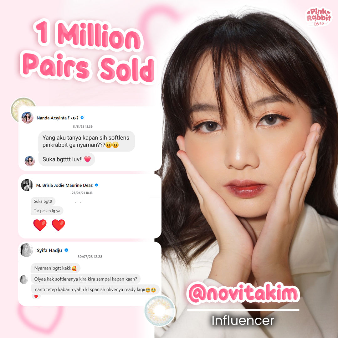 PINK RABBIT Softlens Super Comfy Chiara Grey - Normal, Minus 0.5 S/D 10.00 (1PCS/Sebelah) / Soflen / Soflens / Soflent / Softlen  / Soft Lens / Softlense / Softlens Abu / Softlens Murah / Lensa Mata / Lensa Kontak