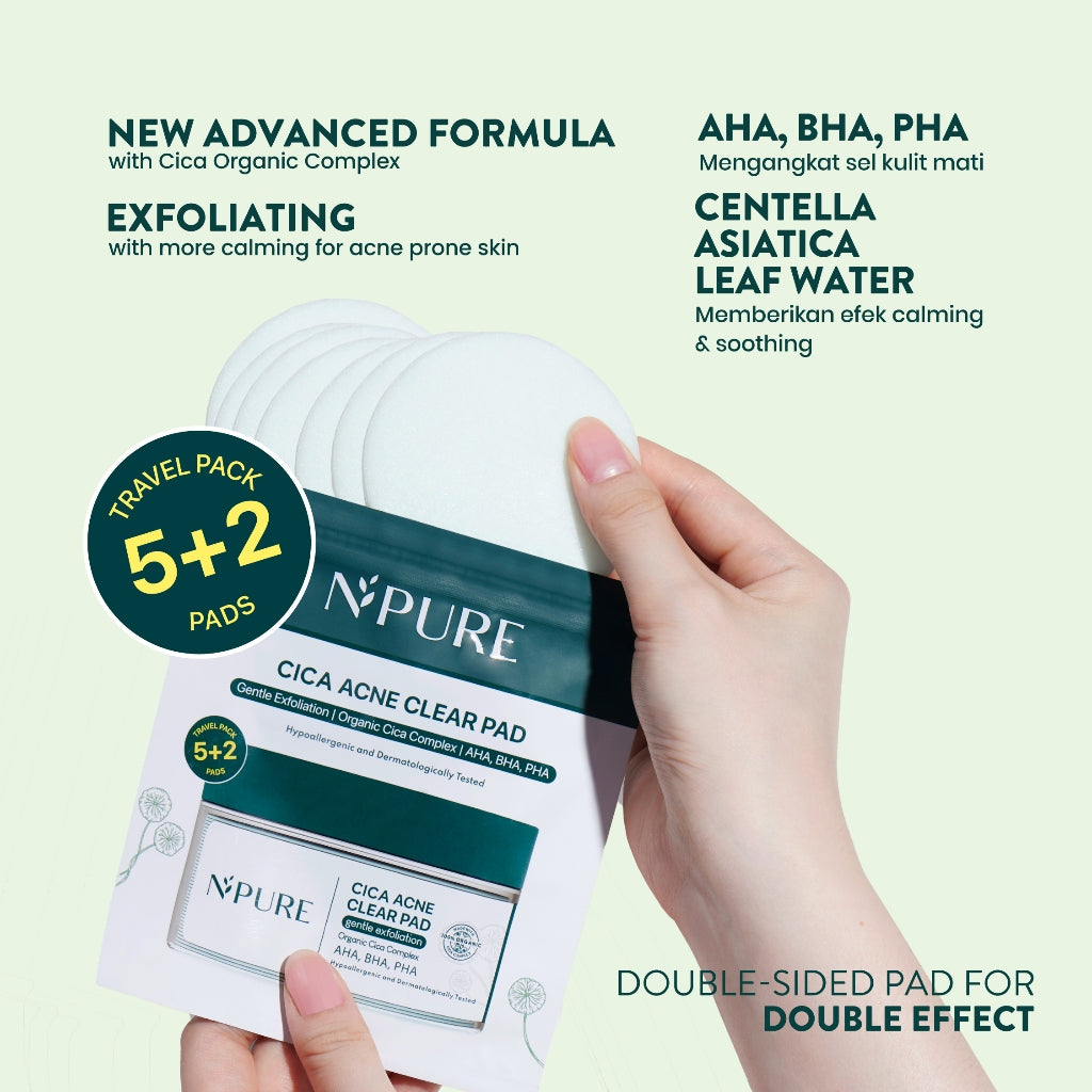 NPURE Acne Clear Pad Cica Sachet / Licorice Light Up Brightening Pads ZipLock