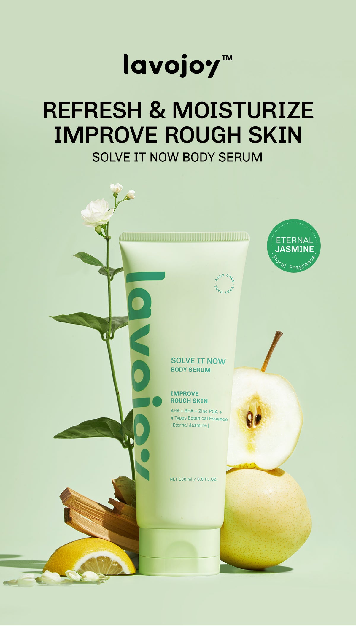 Lavojoy Solve It Now Body Serum | Body Lotion Untuk Melembabkan Kulit Sensitif,  Merawat Kulit Berjerawat, Menghaluskan Tekstur Kulit Kasar Dan Anti Jerawat | Mengandung Amino Acid, AHA, BHA Dan Zinc PCA